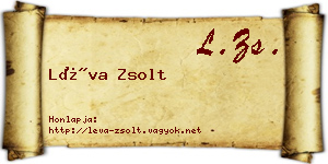 Léva Zsolt névjegykártya